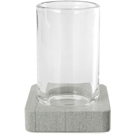 Mug de salle de bain Q-BATH PREMIUM DECOR 1535, marbre gris et verre (1/3)