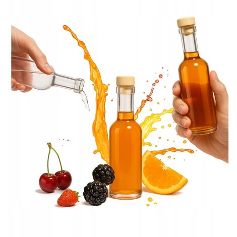 Bouteille FUTURA 100 ml avec bouchon en liège, liqueur de vin, teinture, bouteille en verre pour mariage (1/5)