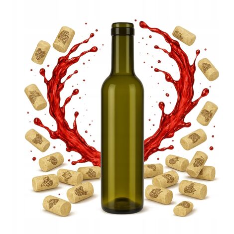 Bouteille en verre foncé de 375 ml pour vin, liqueurs, jus, sirop, vinaigre, huile