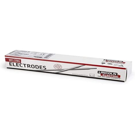 Électrode enrobée rutile 3,2 mm – 5,3 kg – Soudage CA/CC – Arc stable et projections minimales – Pour acier non allié – Lincoln (1/4)