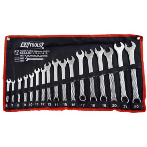 Jeu de clés mixtes AWTOOLS 17 pièces 6, 7, 8, 9, 10, 11, 12, 13, 14, 15, 16, 17, 18, 19, 20, 21, 22 mm (1/3)