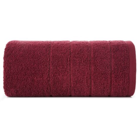 SERVIETTE DE BAIN AMBRÉE ET ABSORBANTE EUROFIRANY DALI 30X50CM BORDEAUX (1/5)