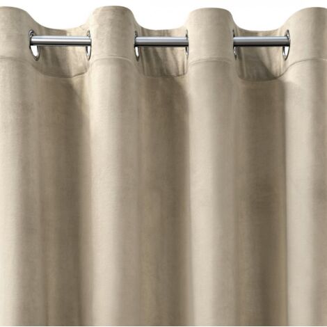 RIDEAU PRÊT À POSER EUROFIRANY D91 ROSA ŒILLETS 140X250CM BEIGE CLAIR (1/5)