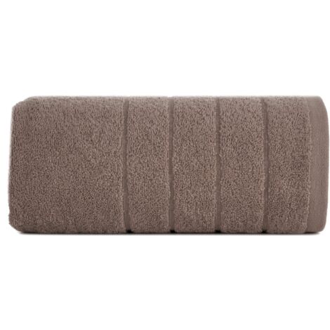 SERVIETTE DE BAIN AMBRÉE ET ABSORBANTE EUROFIRANY DALI 50X90CM MARRON CLAIR (1/5)