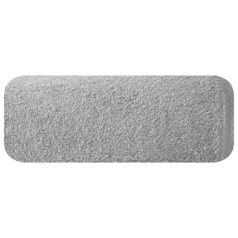 SERVIETTE DE BAIN EUROFIRANY CLASSIQUE EN COTON LISSE 1 50X100CM ARGENT (1/5)