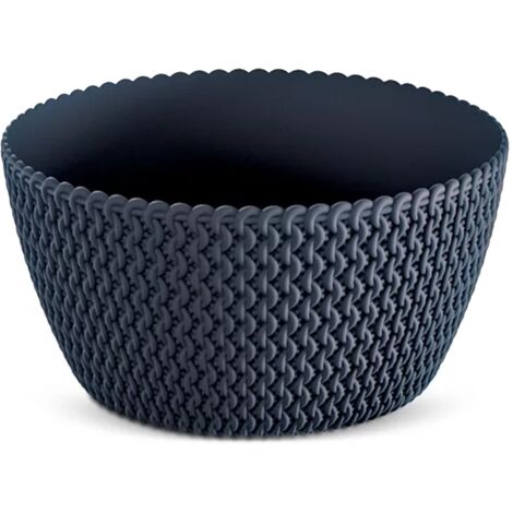 Pot de fleurs rond en plastique SPLOFY 23,6 cm anthracite (1/4)