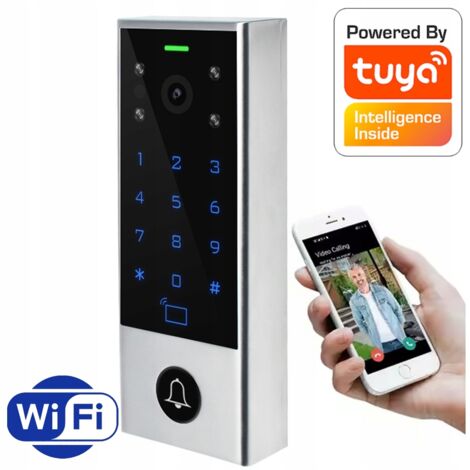 Interphone vidéo, serrure à code, carte RFID, ouverture de portail, enregistrement sur carte SD, TUYA WIFI