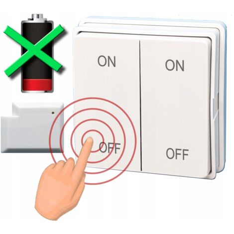 Télécommande radiofréquence 2,4 GHz Kinetic Button 2P pour modules RTX SANS PILE (1/5)