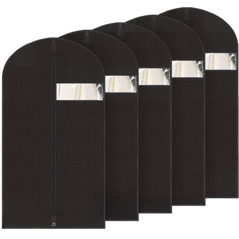 Ensemble de 5 housses à vêtements Baggi, 100 x 60 cm, noires (1/5)