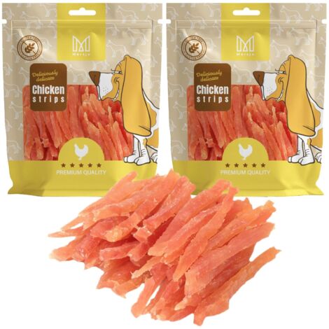 Friandises pour chiens - Lanières de poulet tendres Mersjo 1 kg (1/2)