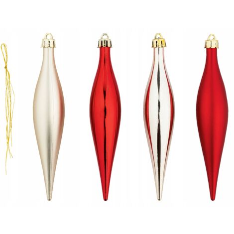 Décorations de sapin de Noël LIVARNO pour la maison, 1 ensemble rouge et or (1/4)
