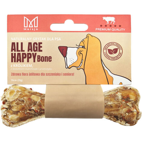 Os MERSJO au lapin et prébiotique 10 cm - pour chiots et chiens âgés (1/5)