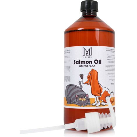 Huile de saumon pour chiens et chats MERSJO 1000ml (1/5)