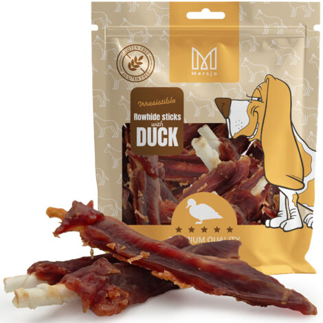 Bâtonnets de filet de magret de canard, friandise naturelle pour chiens, Mersjo, 500 g