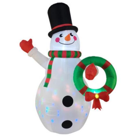 Bonhomme de neige gonflable StarryLights 242 cm - une décoration de Noël géante pour le jardin et la maison (1/3)