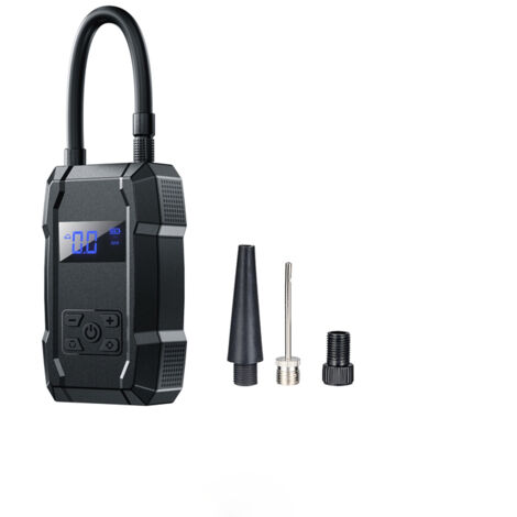 WEKOME Pi801 - Pompe électrique portable pour voiture + batterie externe 2000 mAh (Noir) (1/5)