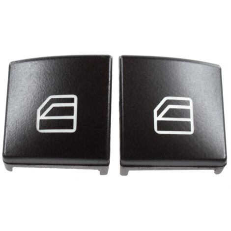 Couvercles de bouton de commutateur de fenêtre Mercedes W204 Classe C 07-14 dans le panneau gauche, ensemble de 2 pièces