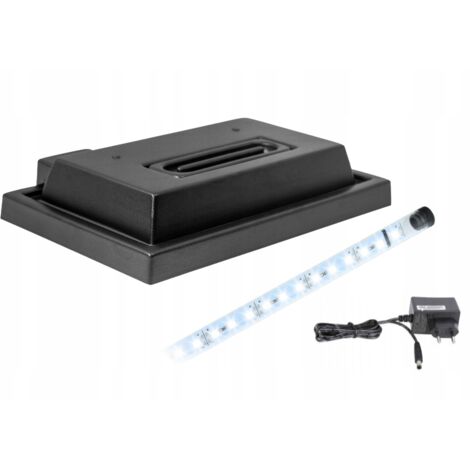 Couvercle d'aquarium 40x25 noir + éclairage LED BLANC 5630