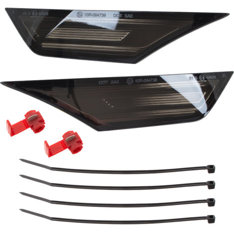 Clignotants latéraux à LED FUMÉ DYNAMIQUE pour Honda Civic X 16-22, lot de 2 pièces