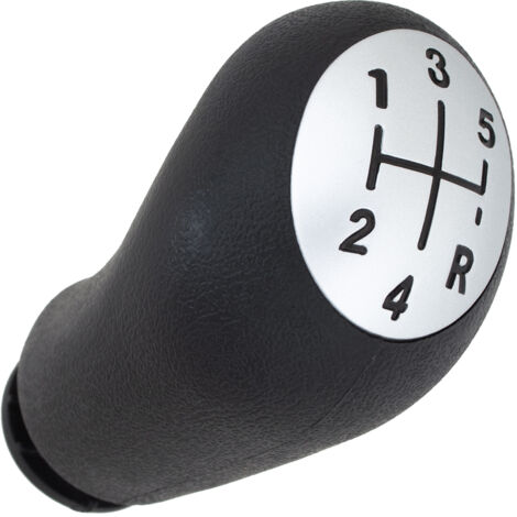 Pommeau de levier de vitesse 5 vitesses noir + argent pour Renault Clio II 98-05 III 2005-