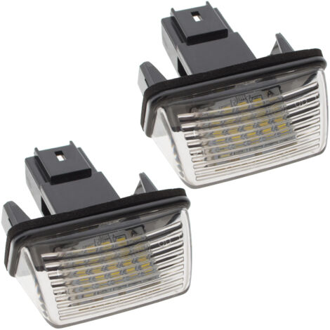 Feux de plaque d'immatriculation à LED pour Peugeot 206 207 306 307 308 406 407 5008 Expert Partner Traveller, lot de 2