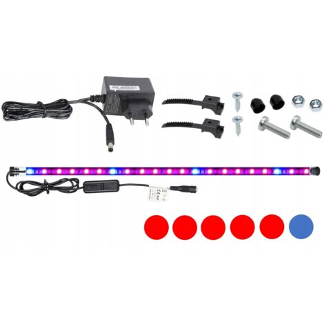 Lampe fluorescente LED pour plantes, aquarium 50 cm, croissance 5:1 (1/5)
