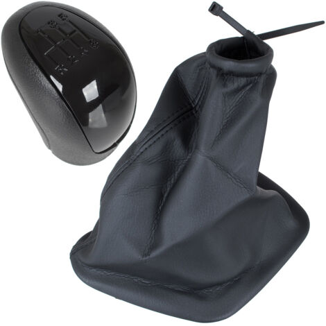 Pommeau de levier de vitesse noir Mercedes Sprinter 906 06-13 + soufflet avec cadre schéma noir 6 vitesses