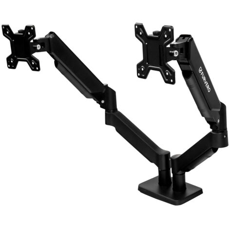 Support de moniteur FURVERO HK005, 2 bras, ressort à gaz, noir N
