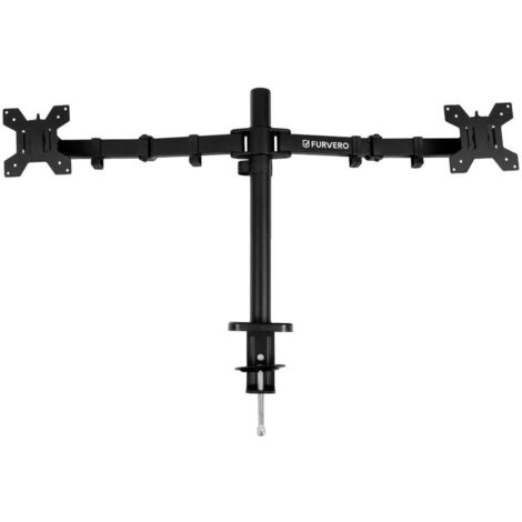 Support de moniteur FURVERO HK003, 2 bras, perche, noir N