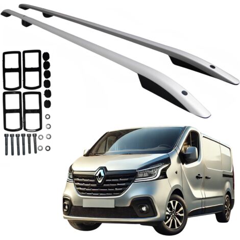 Barres de toit OPEL VIVARO RENAULT TRAFIC TALENTO NV300 2014- LONG SILVER