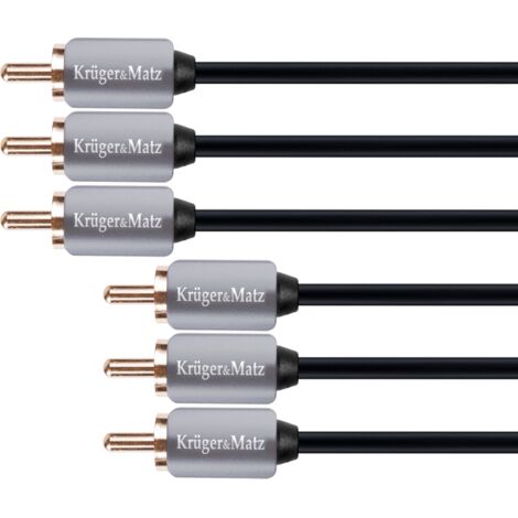 Câble CINCH 3RCA-3RCA 1,8 m Kruger&Matz (1/2)