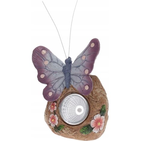 Lampe solaire LED de jardin papillon 11 cm (1/4)