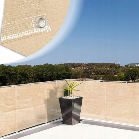 Couverture de balcon beige 6 x 0,9 m (1/3)