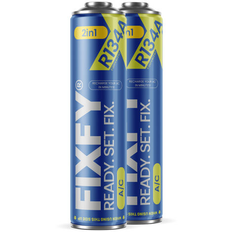 Recharge de gaz climatisation 2 x 500 ml – R134a avec huile – Kit de recharge facile avec flexible et manomètre