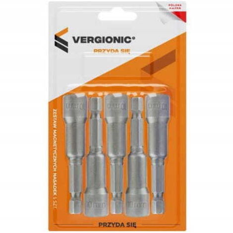Jeu de 5 douilles magnétiques pour tournevis de 10 mm (1/5)