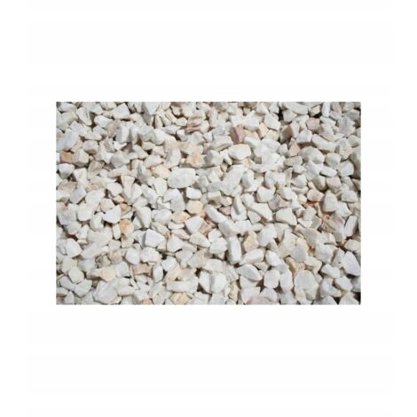 Pierre concassée en marbre blanc 2 kg – Galet décoratif 8-16 mm – Résistance au gel et faible absorption d'eau – Pour allées et rocailles