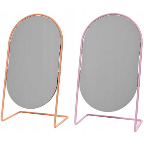 Miroir cosmétique minimaliste 15,2 x 26 cm avec bordure en métal