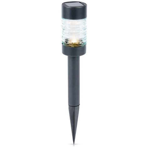 Lampe solaire de jardin LED 2700-3000K lumière blanc chaud avec capteur crépusculaire (1/5)