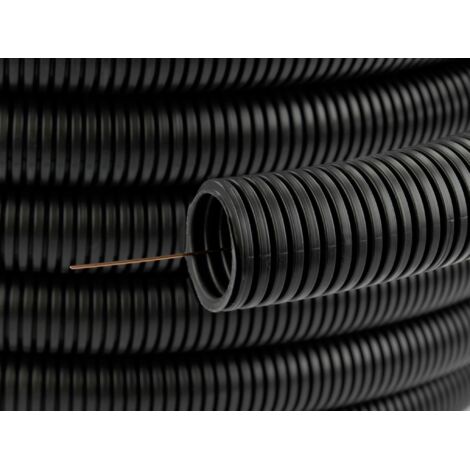 Gaine ondulée avec guide-câble 16 mm 50 m noire (1/3)