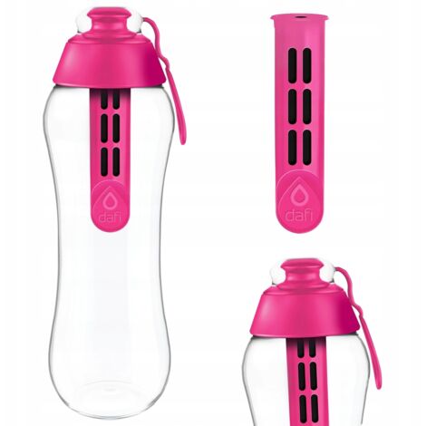 Gourde filtrante Dafi rose 0,3 l + filtre (1/3)