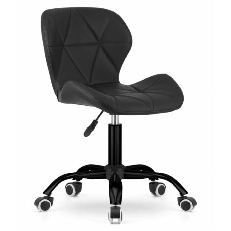 Fauteuil pivotant NOTO en similicuir noir (1/5)