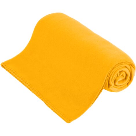Couverture polaire 130x150 cm TEESA - jaune (1/4)