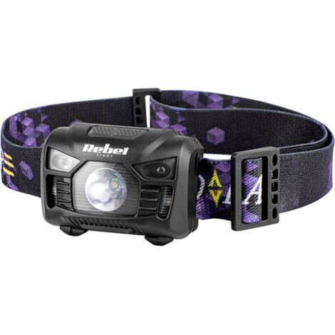 Lampe frontale rechargeable LED Rebel 3W avec capteur de mouvement et chargement USB (1/4)