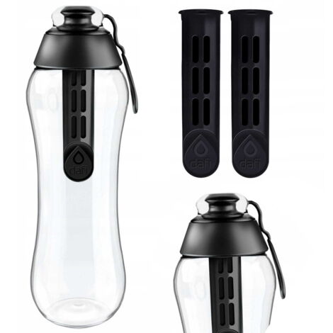 Bouteille filtrante à eau Dafi noire 0,7 l + 2 filtres