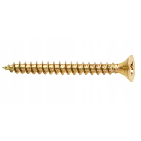 Vis à bois trempées 4x45mm 22pcs PZ2 or (1/2)
