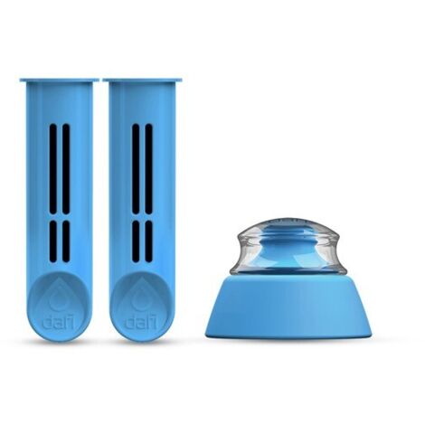 Filtre pour bouteille Dafi, bleu, lot de 2 + bouchon