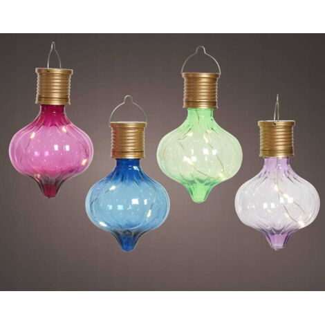 Ampoule solaire en plastique 7,7 x 11,7 cm, lampe suspendue (1/5)