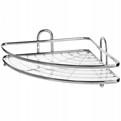 Étagère d'angle de douche Blanca chromée (1/3)