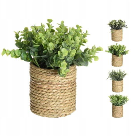 Plante ornementale artificielle en pot d'herbe 23x11,5x11 cm
