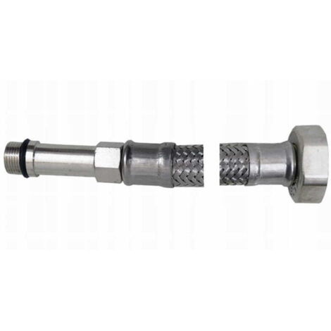 Tuyau de robinet tressé 80 cm 1/2'' x 10 en acier inoxydable (1/2)